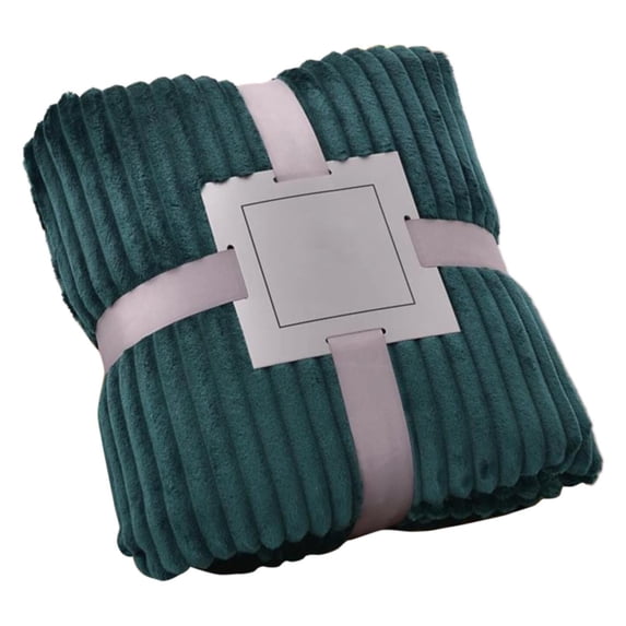 Xoxingysm Blanket Plush Throw Blanket Solid Color Oversized Fleece Blanket with Vertical Stripes Cozy and Soft for All Seasons Perfect for Couch Bed Or Picnics