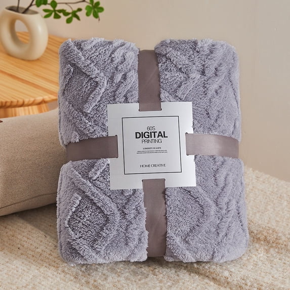 Xoxingysm Blanket Thickened Sofa Blanket Plush Soft Comfortable Bed Blanket Thick Wool Warm Blanket for Autumn and Winter Conditioning Blanket Coral Blanket