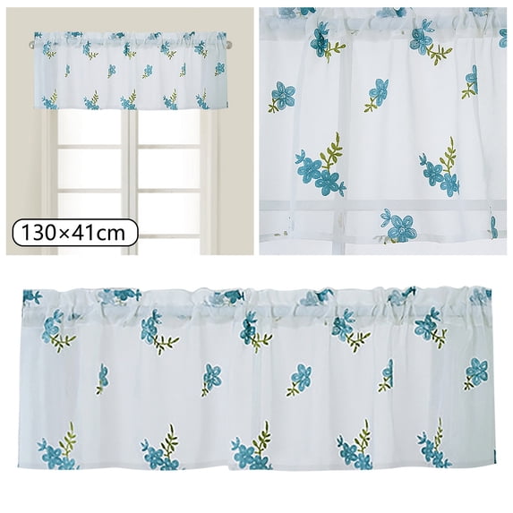 Xoxingysm Curtain Floral Curtains Kitchen Coffee Curtains Bedroom Rod Curtains Lace Short Curtains Lace Curtains 51 X 16 Inch 1 Panels