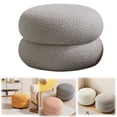 thumbnail image 1 of Xoxingysm Cushion Circle Chair Desk Modern Footstool Small Round Vanity Stool Couch Bedside Foot Rest for Living Room Bedroom Study, 1 of 9