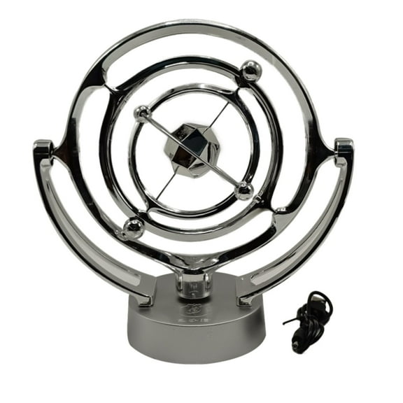 Xoxingysm Desktop Ornament Revolving Gadget Perpetual Motion Desk Art Toy Decor New Earth Motion Table Model Rotating Swing Celestial Instrument Path Display Usb Ornaments