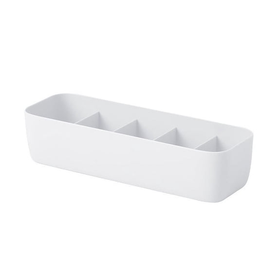 Five-Grid Sock Storage Box White,1Pc Storage Box,Grid Socks Storage Box Plastic Underwear Panties Storage Box Desktop Drawer Organizer Box Can Be Stacked