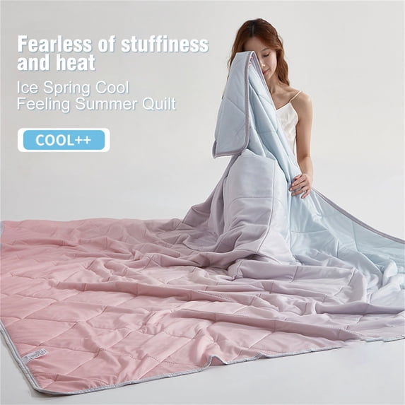 Xoxingysm Four-Piece Set Cool Summer Quilt – Machine Washable Comfort for Singles & Couple