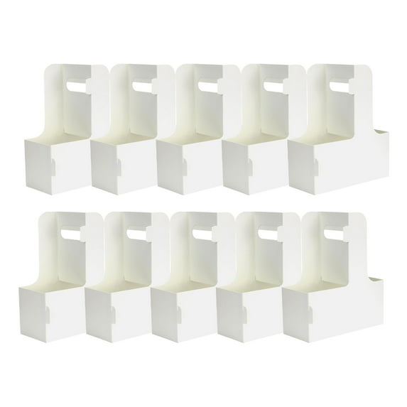 Xoxingysm Gift Wrapping Paper 10Pcs Kraft Paperboard Cup Holder 2 Cup Disposable Drink for with Handle Portable Drink Caddy Cup Take Out Cup to Go Coffee Cup Holder for Food, 10 Boxes