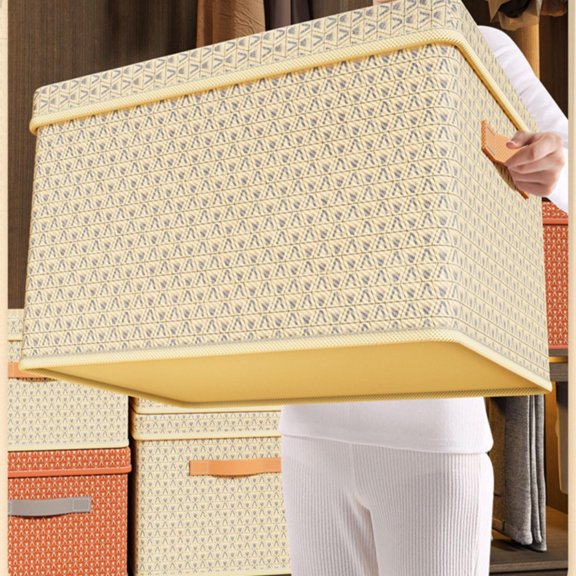 Xoxingysm Home Textile Storage Clothes Quilt Storage Box Thickened Pp Board Folding Storage Box with Lid Trouser Storage Magical Appliance Household and Dormitory Storage