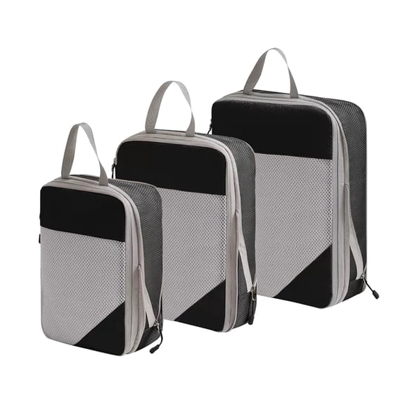 Xoxingysm Home Textile Storage Compression Packing Cubes 3/4 Set Compressible Packing Cubes with Laundry Bag Travel Packing Cubes for Carry on Luggage