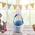 thumbnail image 1 of Xoxingysm Home Textile Storage Easter Basket Holiday Rabbit Bunny Printed Canvas Gift Carry Candy Bag, 1 of 3