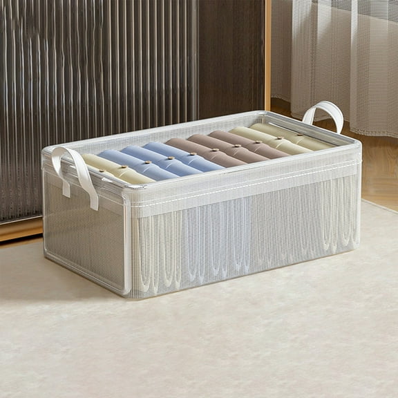 Xoxingysm Home Textile Storage Fabric Steel Storage Basket Clothing Organizer Drawer Transparent Underwear Pants Storage Box Wardrobe Storage Box to Create A Clean and Orderly Clothing Storage Spa