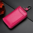 thumbnail image 1 of Xoxingysm Home Textile Storage High Capacity Leather Key Pouch Large Capacity Zipper Car Key Case, 1 of 2