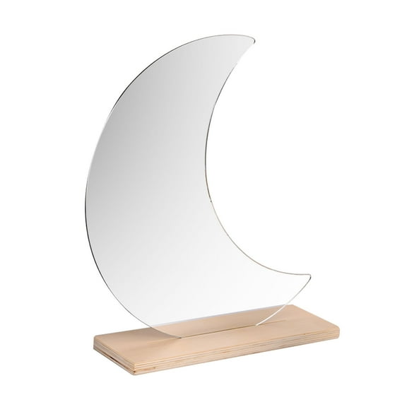 Xoxingysm Ins European Style Mirror Home Decoration,Tabletop Make Up Mirror Board European Style Home Decoration Irregular Wooden
