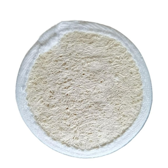 Xoxingysm Loofah Face Wash Puff White Edging Loofah Round Piece Diameter 8Cm,Loofah Shower Body Exfoliator Sponge Washing Bath Pad Natural Bathroom Products
