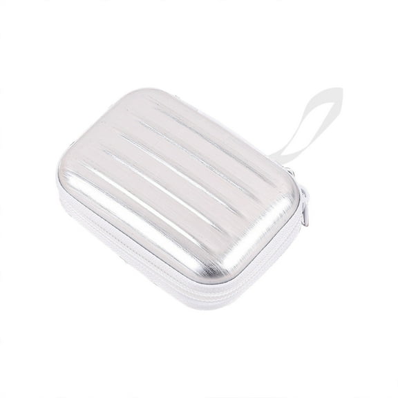 Xoxingysm Mini Zipper Storage Bag White,Creative Rectangular Tinplate Storage Box Candy Jewelry Packaging Tin Box