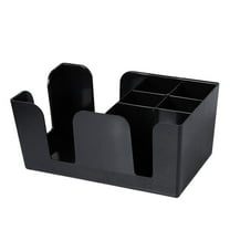 Xoxingysm Multifunctional Storage Box,Condiment Holder Holde Napkin Caddy Bar Plastic Bar Black Storage Housekeeping & Organizers