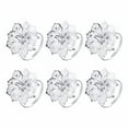 thumbnail image 1 of Xoxingysm Napkin Ring New Stainless Steel Flower Napkin Buckle European High Grade Napkin Ring Metal Ring 6Pcs Napkin Rings Alloy Hollow Out Flower Ring Napkin Holder Adornment, 6* Napkin Clips, 1 of 9