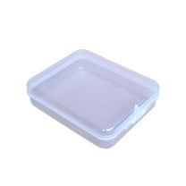 Xoxingysm Pp Plastic Box Rectangular Transparent Teaching Aids Storage Box,Transparent Storage Container Makeup Puff Hair Clip Small Ornament Organize Case