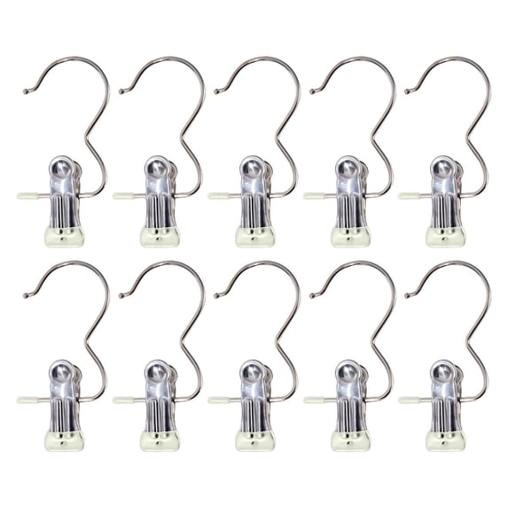 Xoxingysm Space Saving Clothespin Hat Pants Storage Hanging Travel Hook Stainless Steel Boot Hangers Clips Boot Hangers for Closet Laundry Hooks Hanging Clips Clothes Pins Socks Towel Clips
