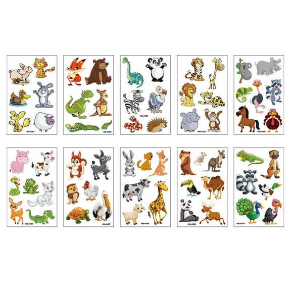 Xoxingysm Stickers Tattoos for Sticking, Skin-Friendly Children'S Tattoos Body Decoration Stickers, 1 Set of Stickers (10 Sheets)