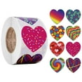 thumbnail image 1 of Xoxingysm Stickers Valentine Day Sticker Decoration Sticker Tape 2.5Cm (500 Pcs Per Roll), 1 Roll of Stickers, 1 of 1