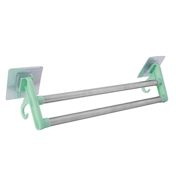 Xoxingysm Strong Traceless Single-Pole Towel Rack Green,Self Adhesive Towel Holder Hand Towel Rack Stick On Wall Stainless Steel Bathroom Hardware Accessory,Rustproof Towel Holder