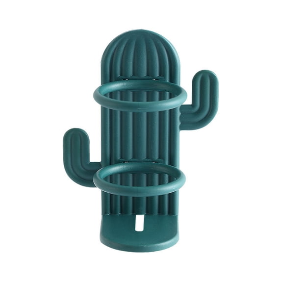 Toothbrush Storage Rack Army Green,1*Toothbrush Storage Rack,Perforation Cactus Toothbrush Holder Storage Rack Wall Mounted Drain Electric Toothbrush Holder