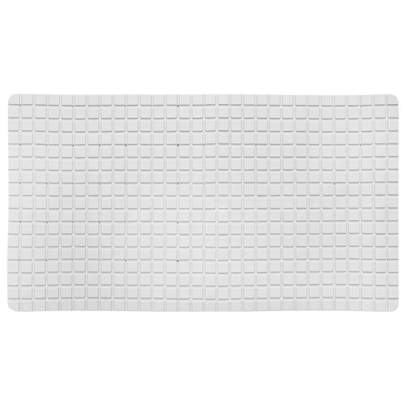 Xoxingysm Tpe Bathtub Bathroom Anti-Slip Mat White A,Square Shower Mat Extra Large Non Slip Mat for Elderly & Kids Bathroom Drain Holes Strong Suction Cups