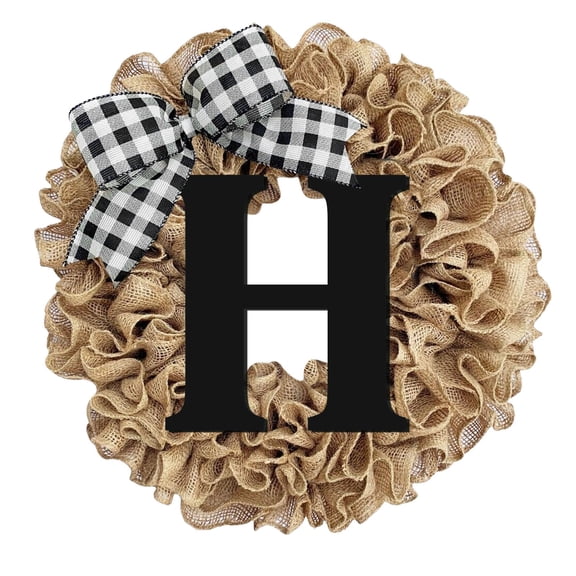 Xoxingysm Unique Last Name Year Round Front Door Wreath with Bow Welcome Sign Garland Creative 26 Letter Farmhouse Wreath for Front Door Spring All Seasons Outside Hanger Decor Gift, 1X Wreath