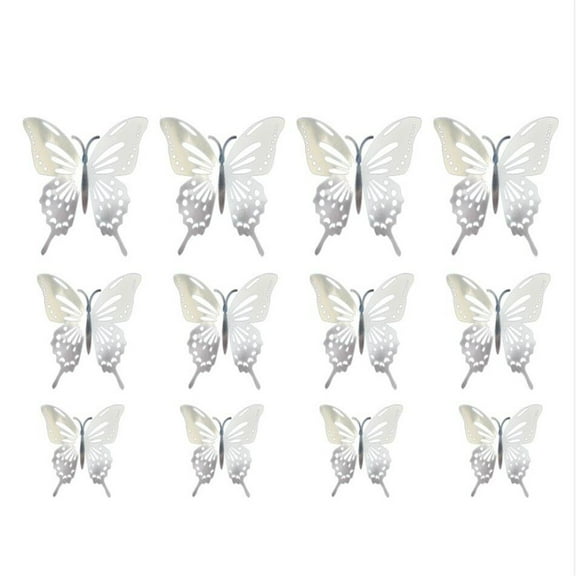 Xoxingysm Wall Stickers 3D Hollow Butterfly Wall Stickers Home Decor Cardboard Butterfly Wall Stickers, 1 Pack of Butterfly Wall Stickers (12 Pieces)