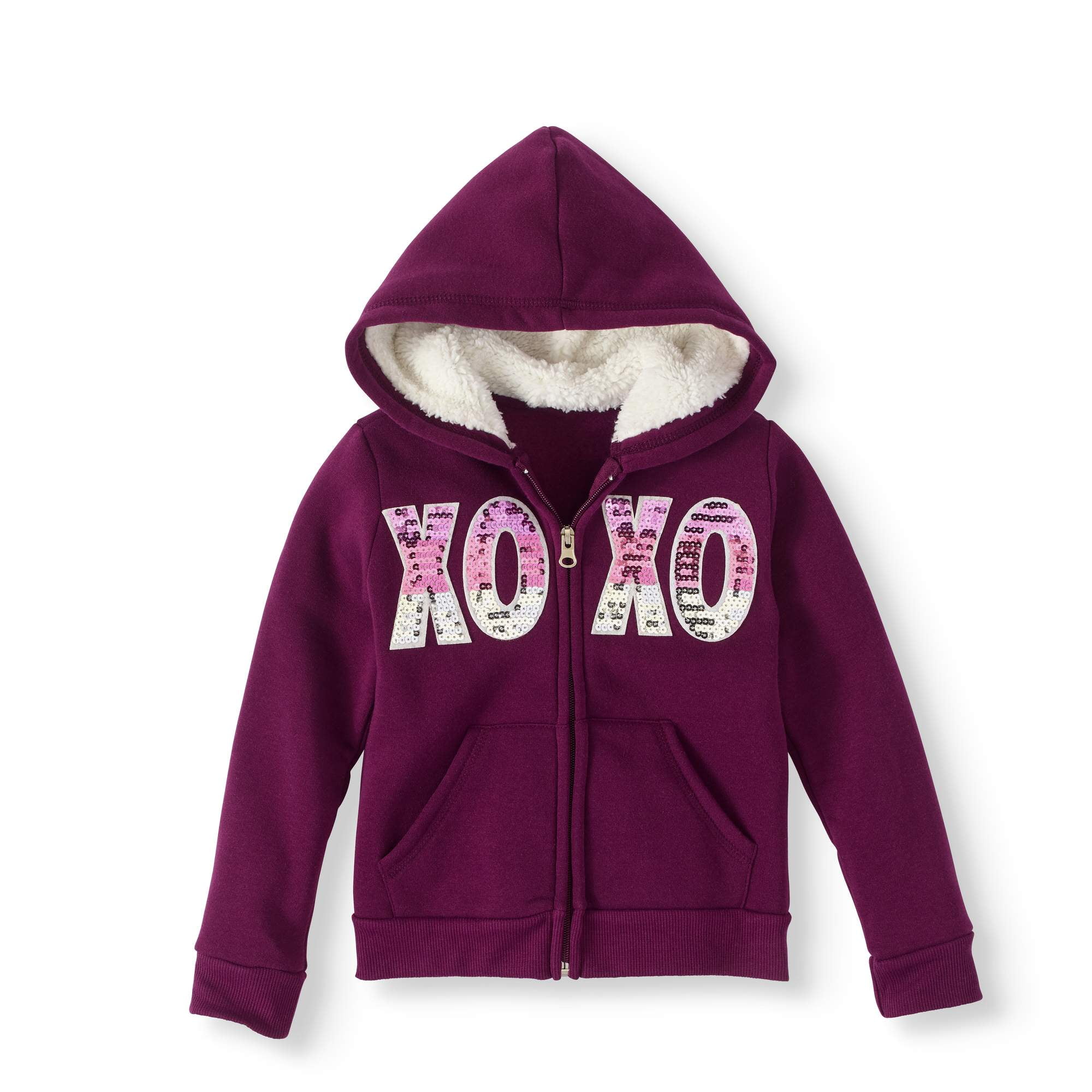 Xoxo Girls Sherpa Lined Hoodie With Flee