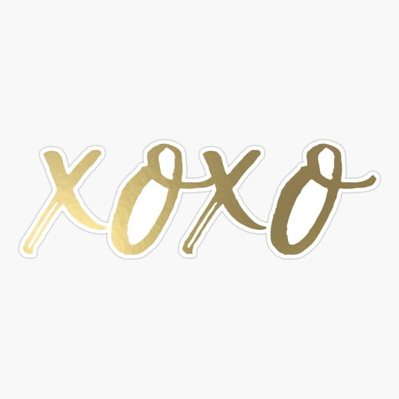Xoxo Gold Style Heart Sticker