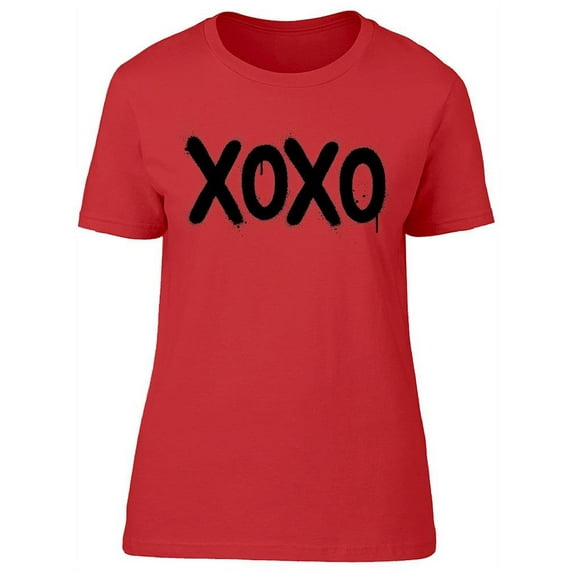 Xoxo Sign Sprayed T-Shirt Women -Image by Shutterstock, Female x-Large