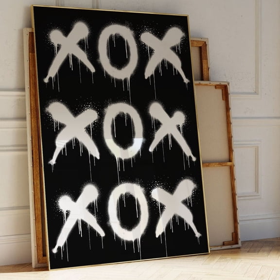 Xoxo Wall Art Graffiti Trendy Xoxo Poster UNFRAMED PAPER POSTER, Home Decor