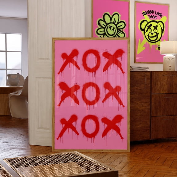Xoxo Wall Art Print, Xoxo Poster, Xo Wall Art, Graffiti Wall Decor, Xoxo Prints, Trendy Wall Decor UNFRAMED PAPER POSTER, Home Decor, Vintage Gift, Living Room Dercor