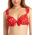 thumbnail image 1 of Xoxo Women'S Leopard Print Ruffle Push Up Bralette Bikini Top Swimsuit, 1 of 1