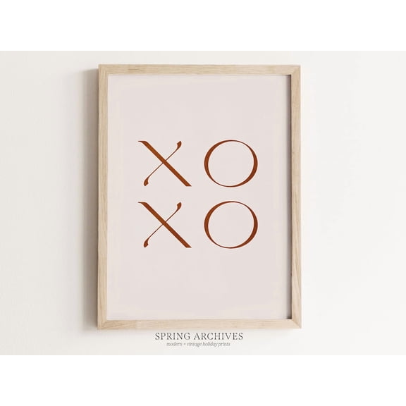 Xoxo Word Art Poster, Minimalist Valentines Day Art Poster, Wall Art, Simple Galentines Home Decor, Unframed Poster Size 8x12 F03.1.14l2303