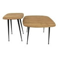 thumbnail image 1 of Xoy 22 Inch Plant Stand Tables Set of 2 - Rectangular - Round Edges - Brown, 1 of 5