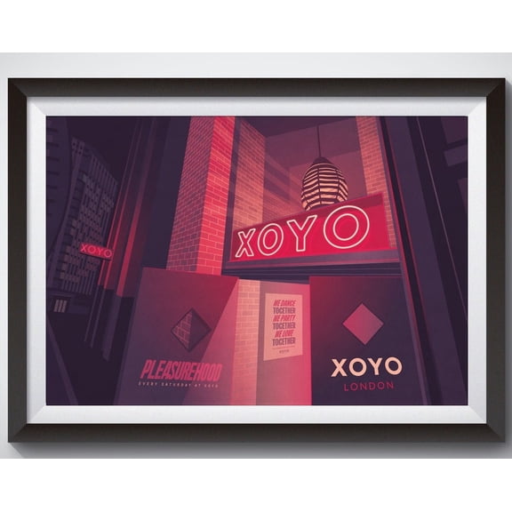 Xoyo Nightclub London Poster, Islington, Old Street, Electronic Music, Vintage Travel Print, Dance Music, Rave, Fabricworks, Ministry Wall Art, Modern Wall Decor, 8x12 UNFRAMED