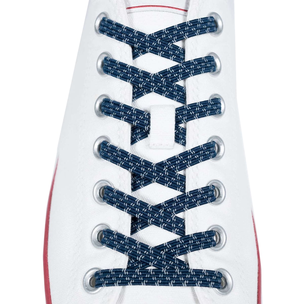 Xpand Laces NoTie One Size Elastic Shoelaces Navy Blue Reflective