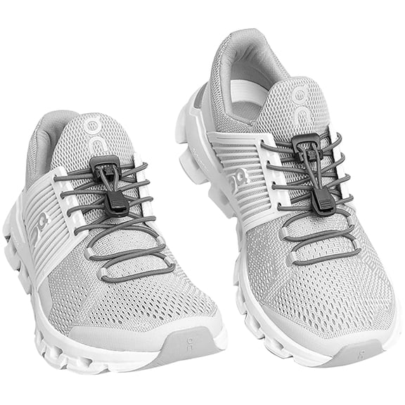 Xpand Laces No-Tie Quick-Release Elastic Shoelaces - Solid Gray