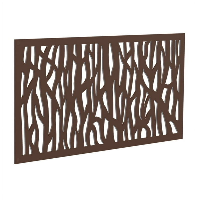 Barrette Outdoor Living Sprig 2 ft. W X 4 ft. L Brazilian Walnut Polymer Screen Panel Barrette Outdoor Living Sprig 2 ft. W X 4 ft. L Brazilian Walnut Polymer Screen Panel