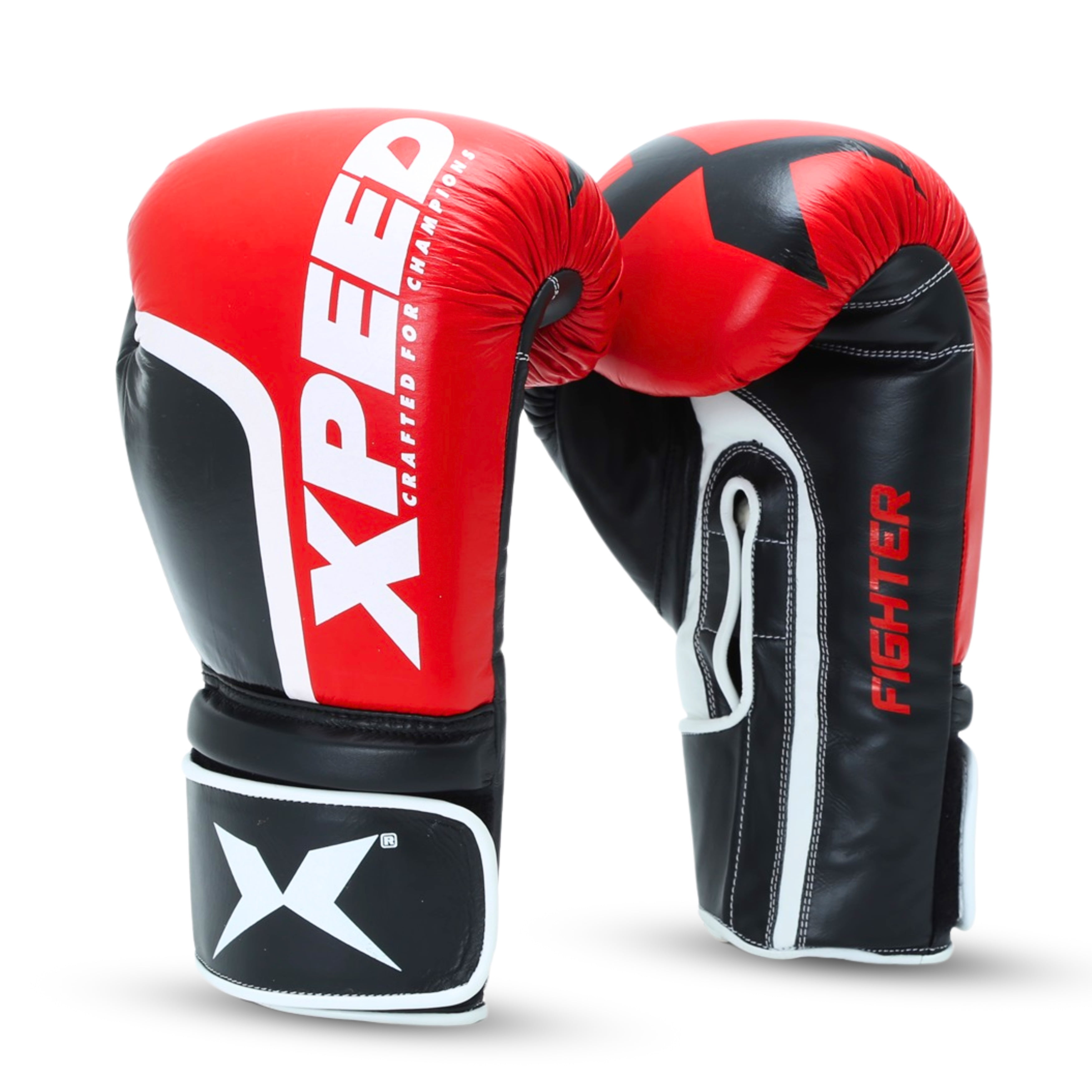Xpeed Fighter Boxing Gloves Red / Black 10oz