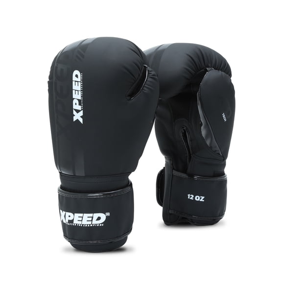 Xpeed Matt PU Boxing Glove Black Matt 12oz
