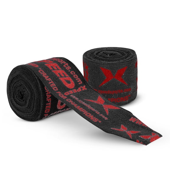 Xpeed Nylon Handwrap Printed Black / Red 4Mtr.