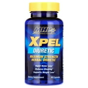 Xpel Maximum Strength All-Natural Herbal Diuretic, Fast Acting Water Pill – Relieves Water Retention, Bloating, and Supports Weight Loss, 60 Capsules