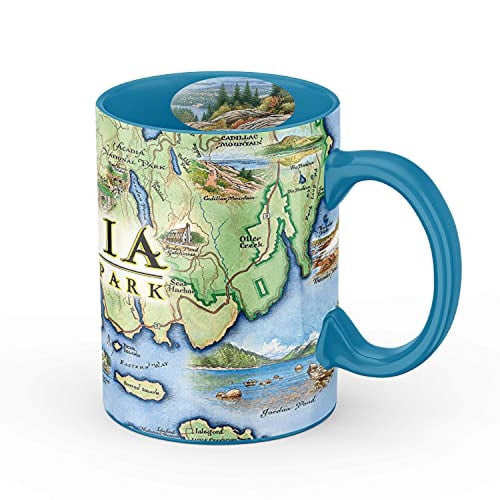 Teamap Mug Xplorer Maps Acadia National Park Map Ceramic Mug (Large 16oz) Coffee ...