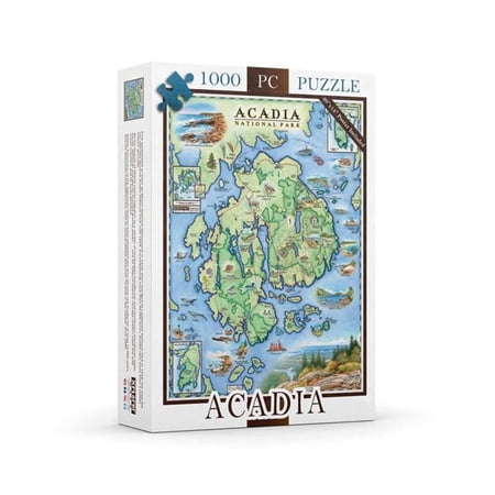 Xplorer Maps PZMCB_ACNP Acadia National Park Map Jigsaw Puzzle - 1000 Pieces