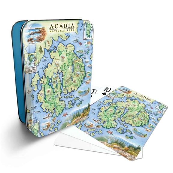 Xplorer Maps PLCD_ACNP Acadia National Park Map Playing Cards