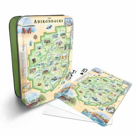 Xplorer Maps PLCD_ADKS Adirondacks Map Playing Cards