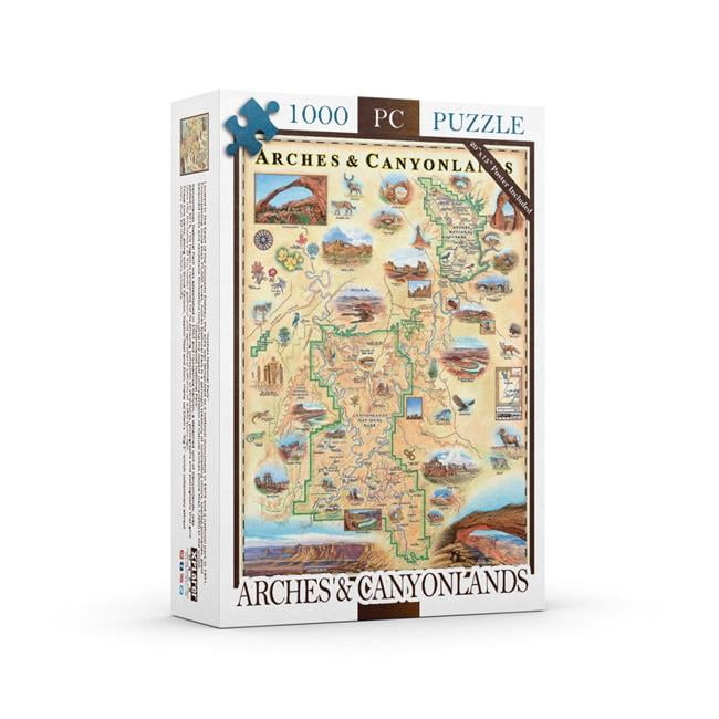 Xplorer Maps PZMCB_ARCAN Arches & Canyonlands National Parks Map Jigsaw ...