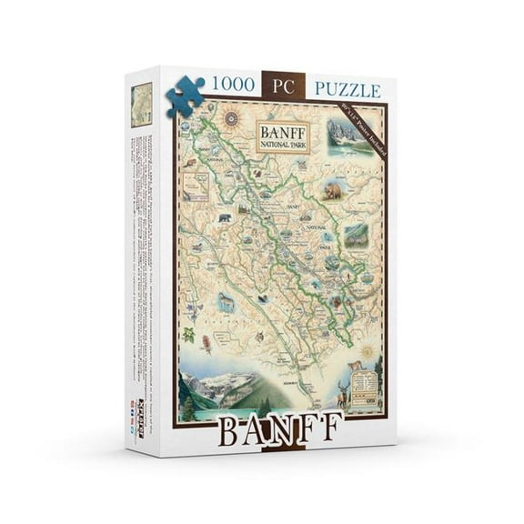 Xplorer Maps PZMCB_BNF Banff National Park Map Jigsaw Puzzle - 1000 Pieces