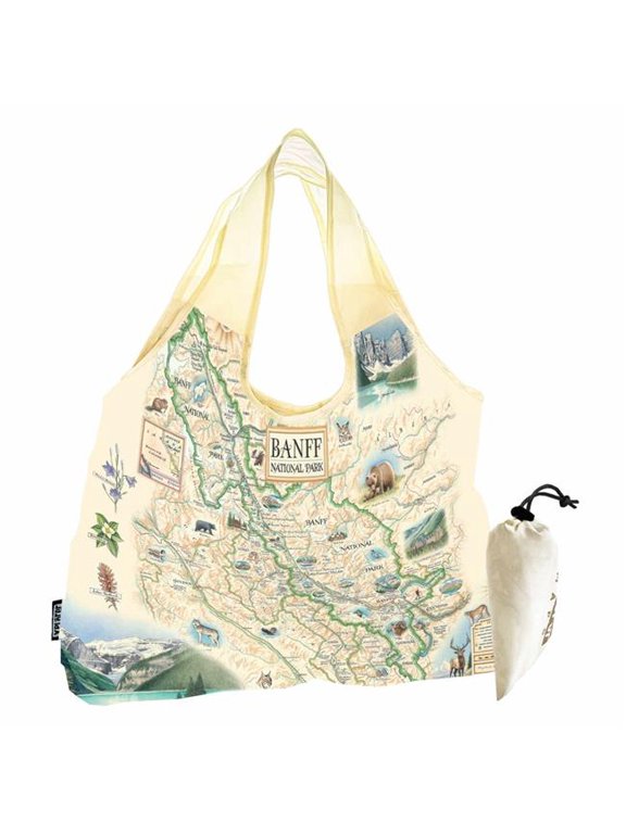 PTOTE_BNF Banff National Park Map Pouch Tote Bags